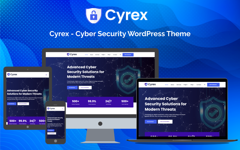 Cyrex - Siber Güvenlik WordPress Teması