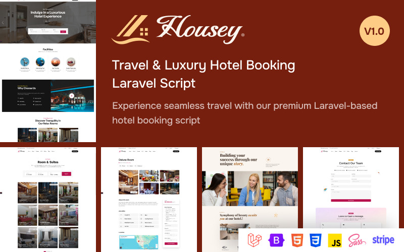 Housey - 度假村和酒店管理预订 Laravel 脚本