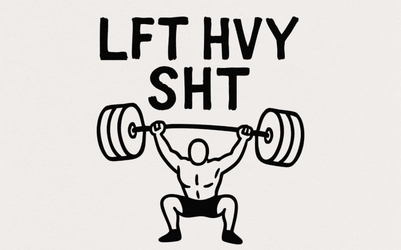 LFT HVY SHT png, Podnoszenie ciężarów png, Siłownia png, Trening png, Podnoszenie ciężkich rzeczy png, Motywacyjne png, Siłownia