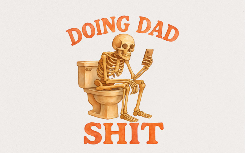 Papa fait de la merde PNG, conception de t-shirt drôle, humour masculin tendance, toilettes squelette rétro, fête des pères,
