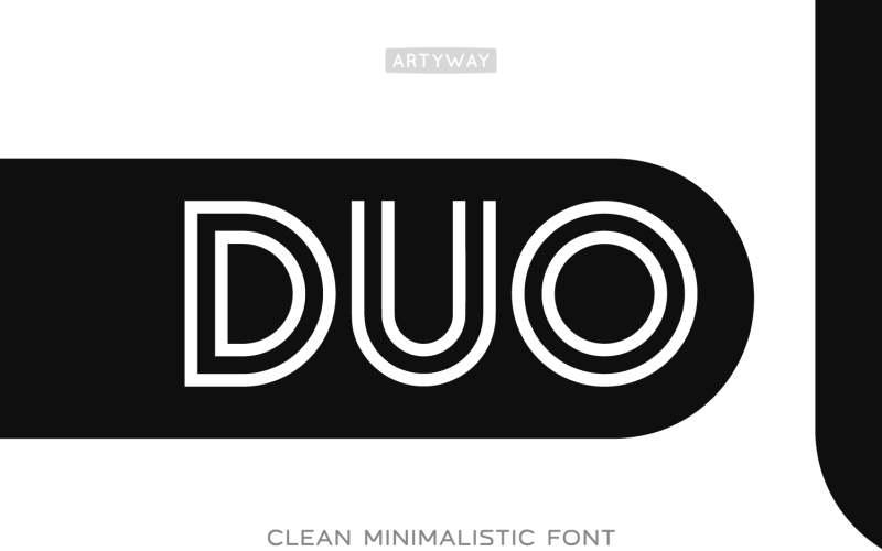 DUO – 简洁的极简显示字体