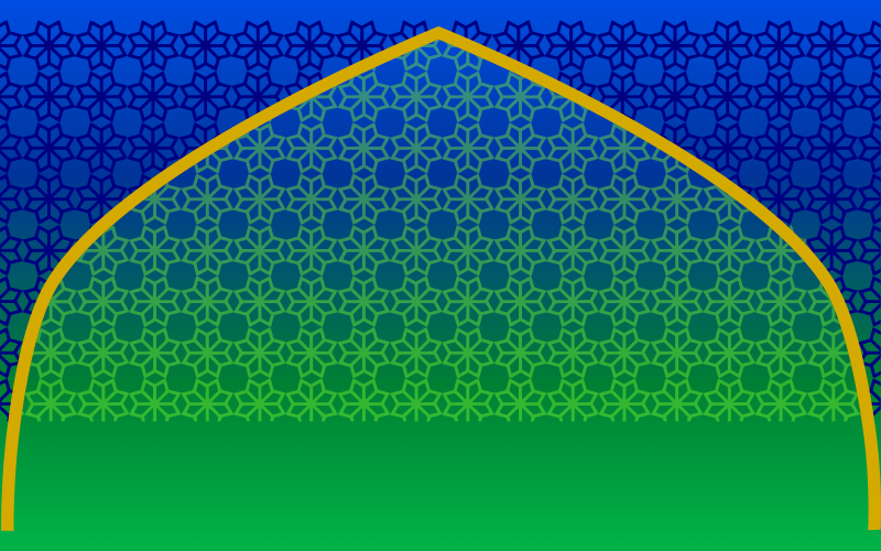 Vibrant Green Blue Gradient Islamic Luxury Background