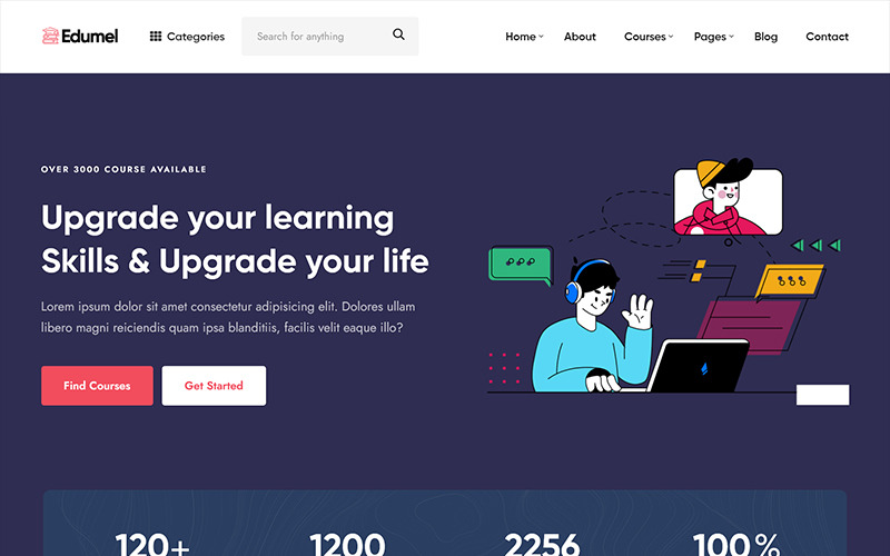 Edumel - Tema de WordPress para LMS educativo