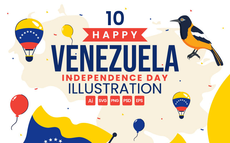 10 Illustrationen zum Unabhängigkeitstag Venezuelas
