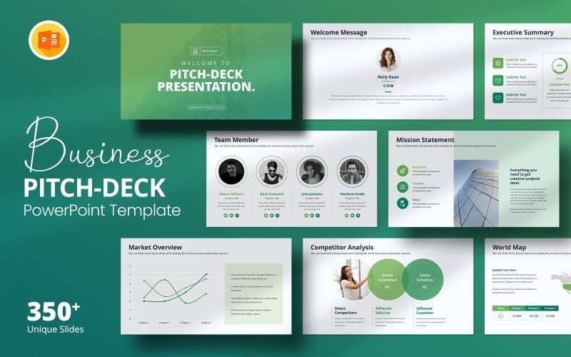 Investor Pitch Deck PowerPoint Template - Impress Investors, Win Deals