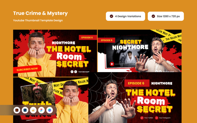Progettazione miniatura YouTube di un thriller investigativo