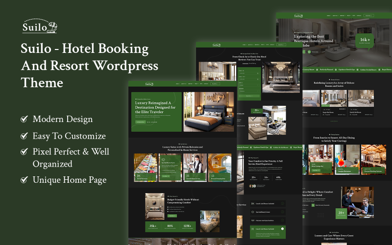 Suilo - Hotel en Resort Service WordPress-thema