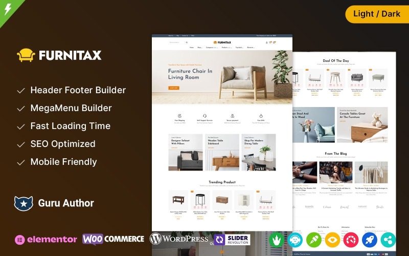 Furnitax - Loja de móveis, decoração para casa e shopping de interiores e loja de madeira Tema WooCommerce