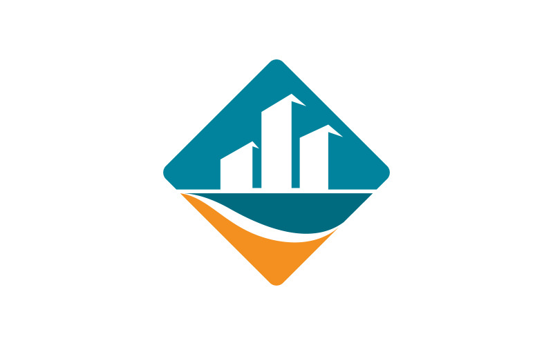 Modèle de logo d'icône de concept de propriété de maison v.29