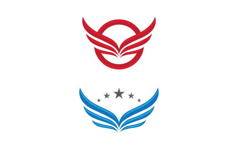 Adler-Falkenflügel-Symbol Vorlage Logo-Design v.7