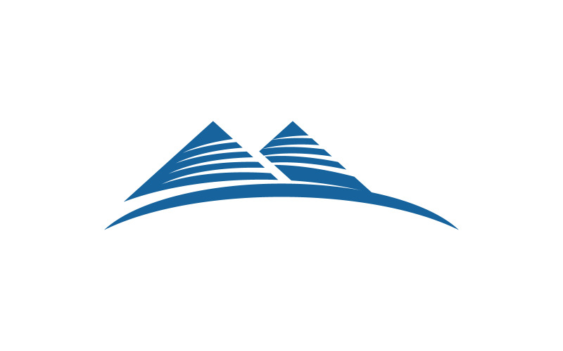 Dağ Tepe simgesi Logo illüstrasyon tasarımı Şablon v.4