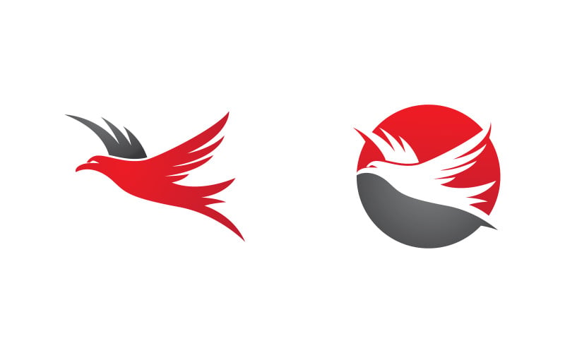 Eagle hawk wing icon Template logo design v.16