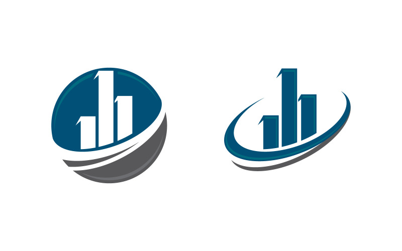 Företagstillväxt Finans koncept logotyp illustration design v.3