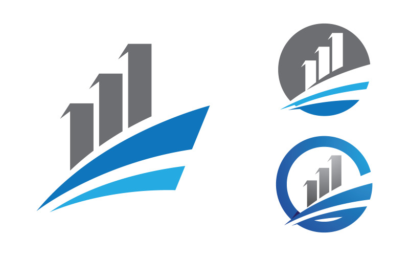 Företagstillväxt Finanskoncept Logotyp illustration design v.18