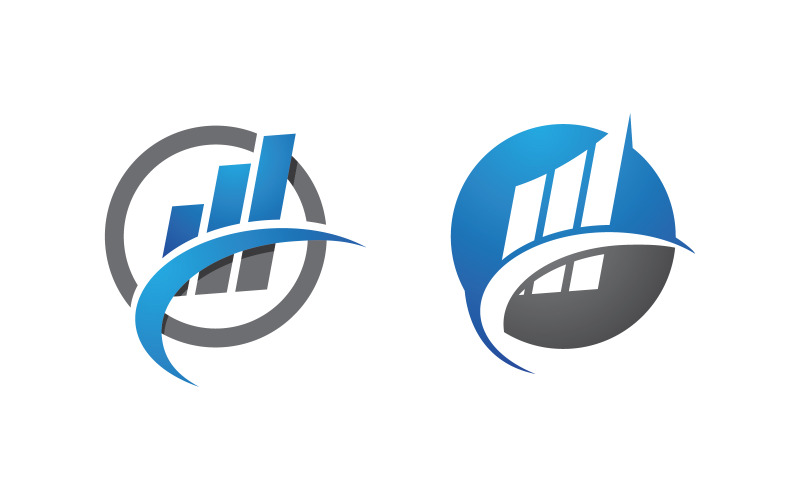 Företagstillväxt Finanskoncept logotyp illustration design v.24
