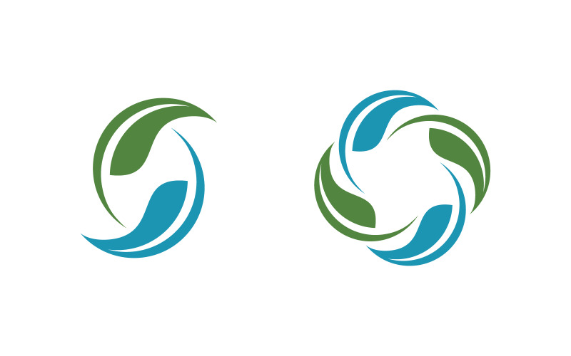 Gezond leven eco boomblad concept logo ontwerp sjabloon v.5