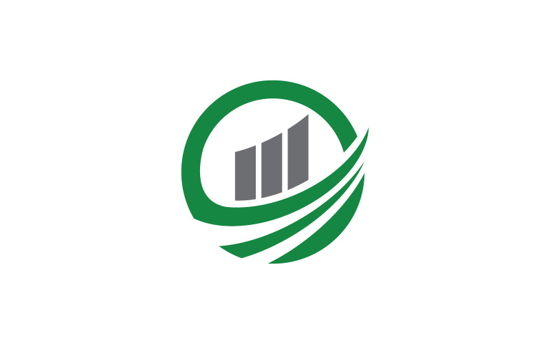 Illustration de conception de logo de concept financier de croissance d'entreprise v.12