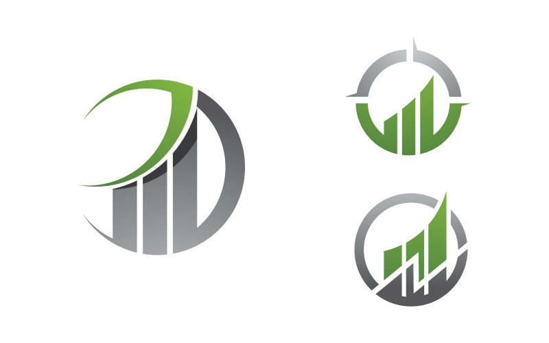 Illustrazione del logo del concetto di finanza per la crescita aziendale v.6