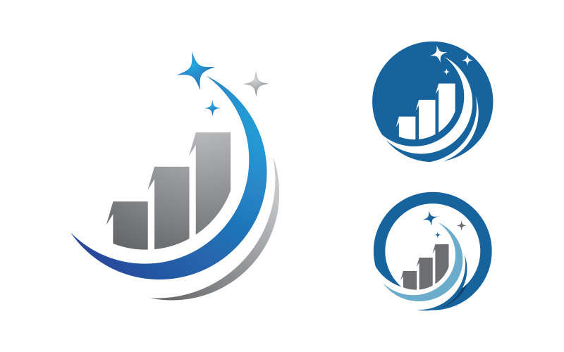 Ilustração do logotipo do conceito de crescimento empresarial e finanças v.17