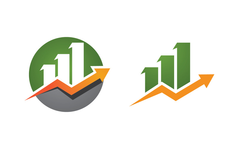 Ilustración del logotipo del concepto de finanzas y crecimiento empresarial (v.11)