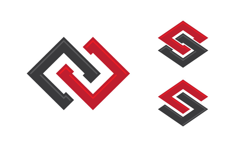 Modèle de conception d'illustration d'icône d'entreprise de logo de lettre S v.1