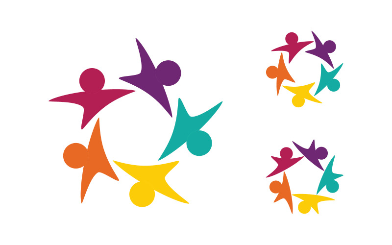 Progettazione del logo sociale e della rete del gruppo di adozione per l'assistenza umana v.27