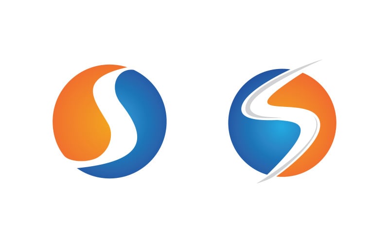 S 字母标志商业图标插画设计模板 v.7