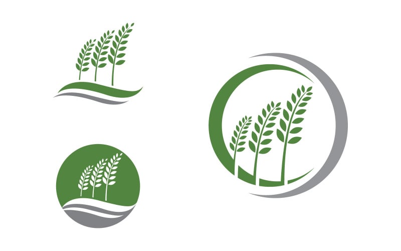 Zdrowe życie eko drzewo liść koncepcja logo szablon projekt v.10