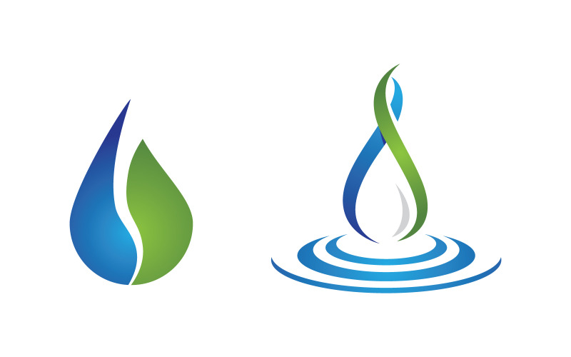 Modèle de logo de plomberie avec goutte d'eau, illustration vectorielle v.112