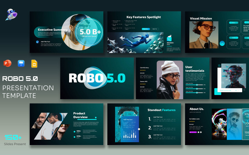 Robo tervcsomag prezentációs sablon