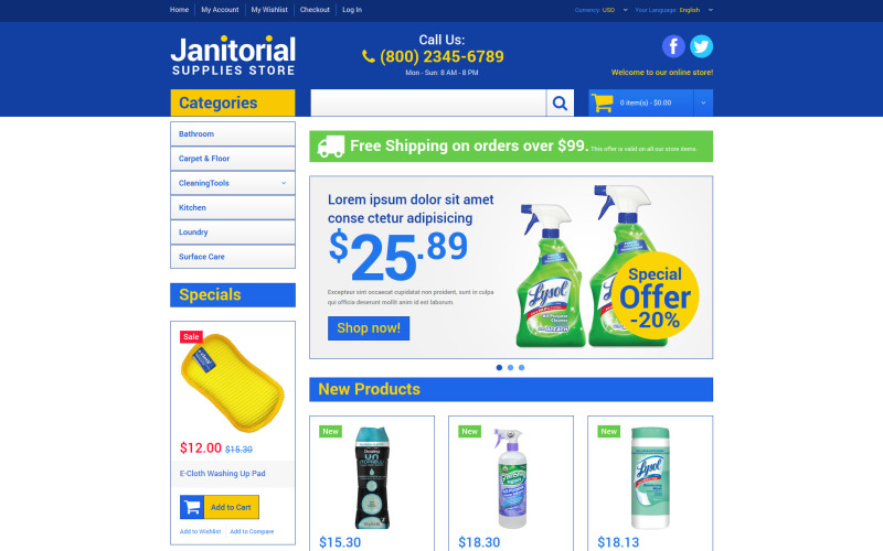 магазин чистящих средств magento theme