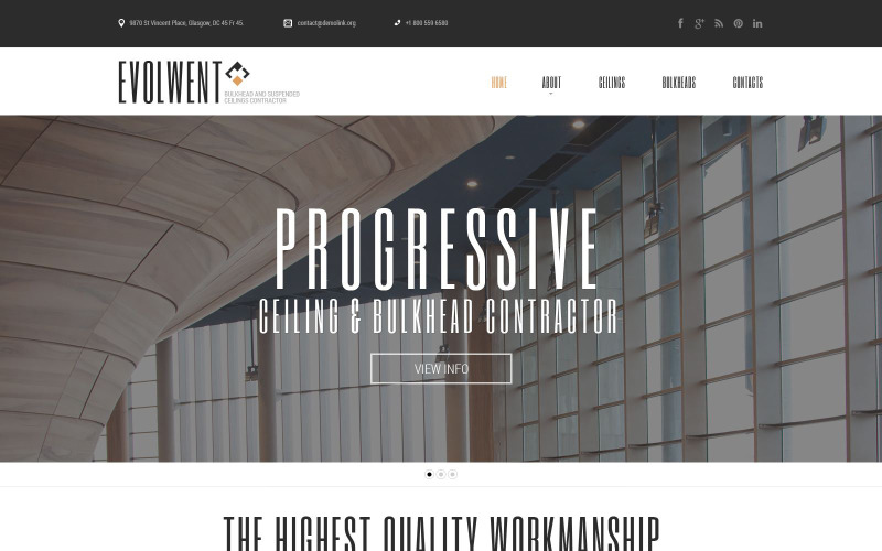 Construction Company Responsive Website Template Free Download