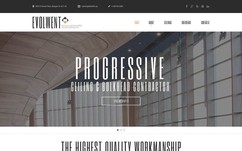 Construction Company Responsive Website Template