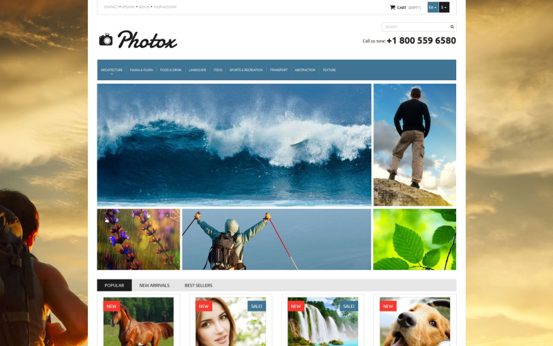 Foto och video PrestaShop-tema