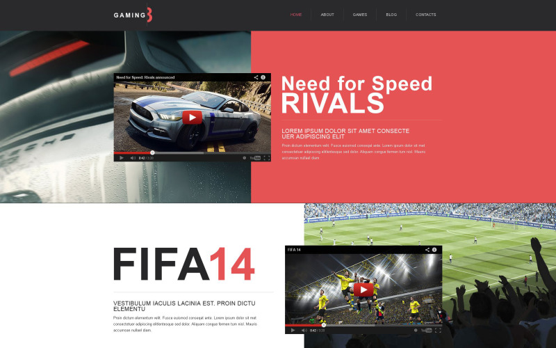 игровой портал muse шаблон