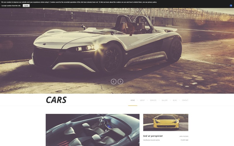 Joomla-mall för lyxiga bilar