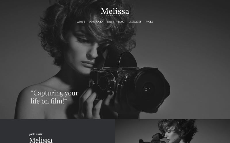 Мелісса – Адаптивна тема WordPress для портфоліо та фотостудії для мистецтва, фотографії та фотографів