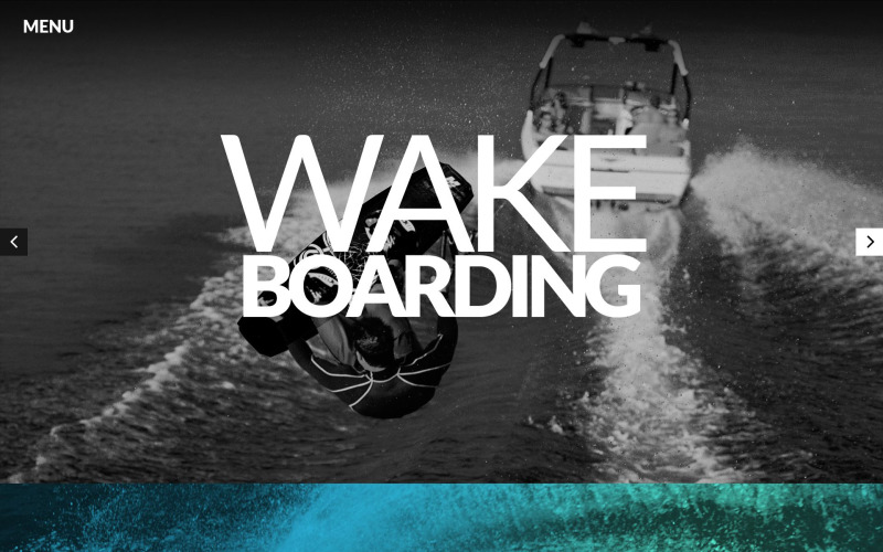 Modello di sito Web reattivo per wakeboard