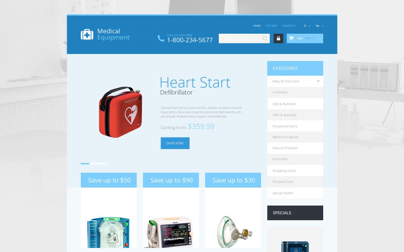 PrestaShop téma Lékařská péče