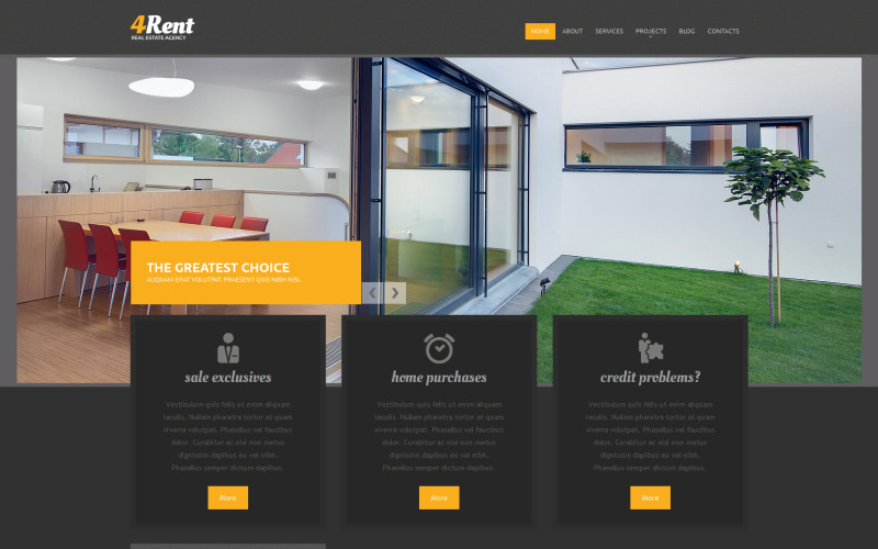 агентство недвижимости отзывчивый шаблон drupal