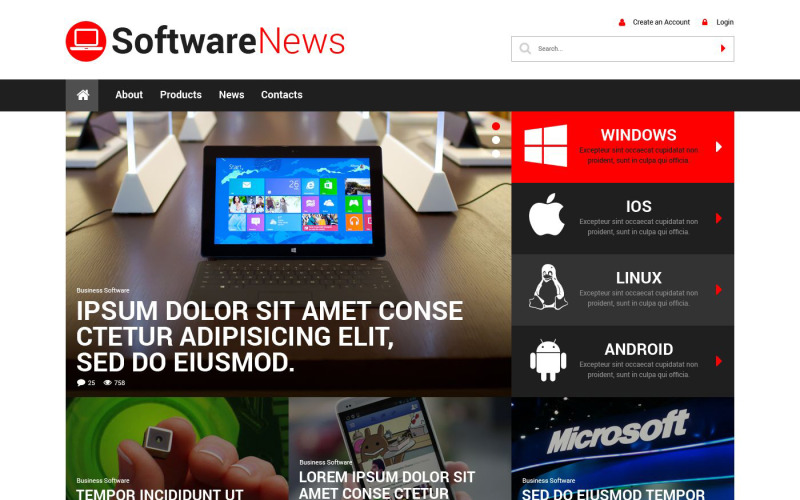 Responsywny motyw WordPress dla oprogramowania