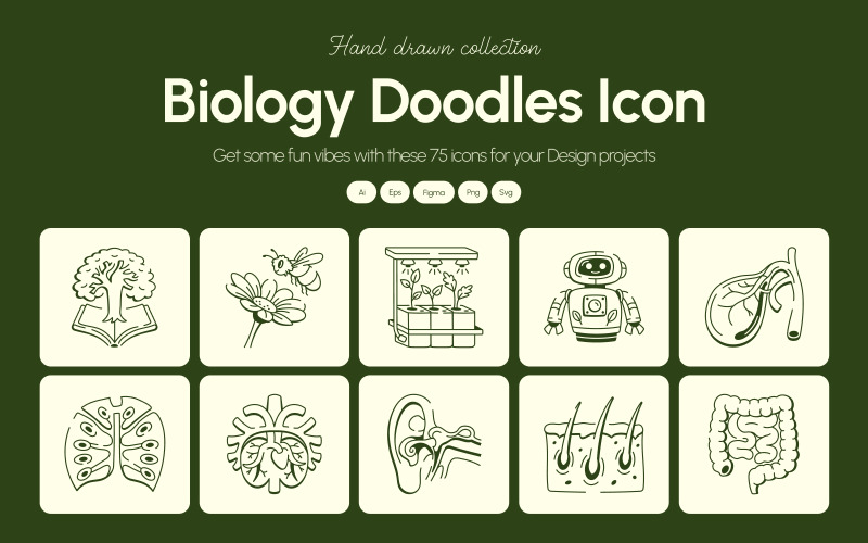 Biology Doodles Icon Pack