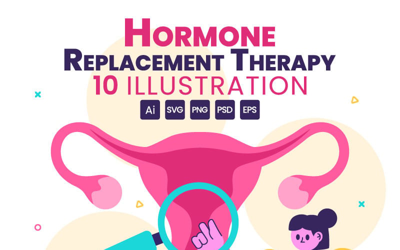 10 Ilustrace hormonální substituční terapie