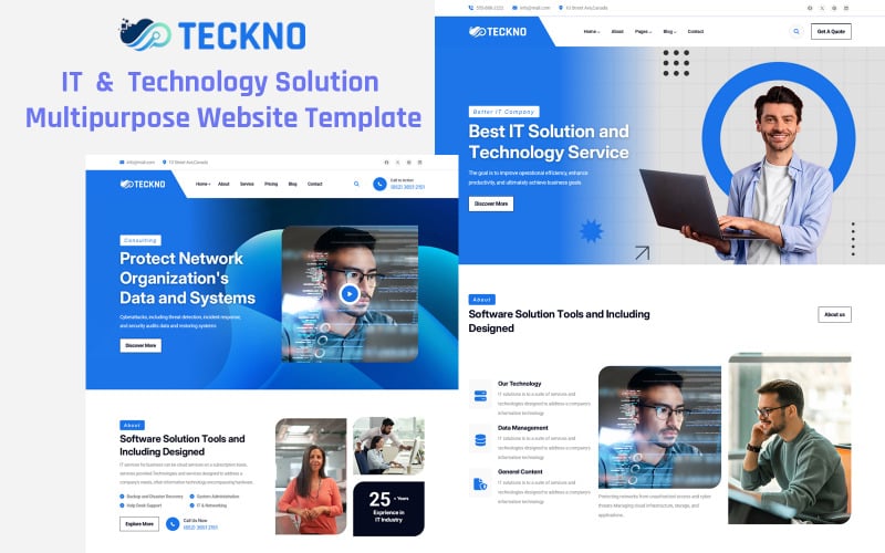 Teckno -  IT  &  Technology Solution Multipurpose Website Template