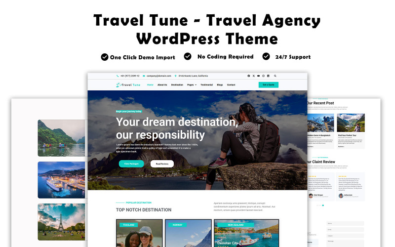 Traveltune - тема WordPress для туристичного агентства