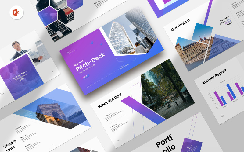 Návrh šablony prezentace Pitch Deck