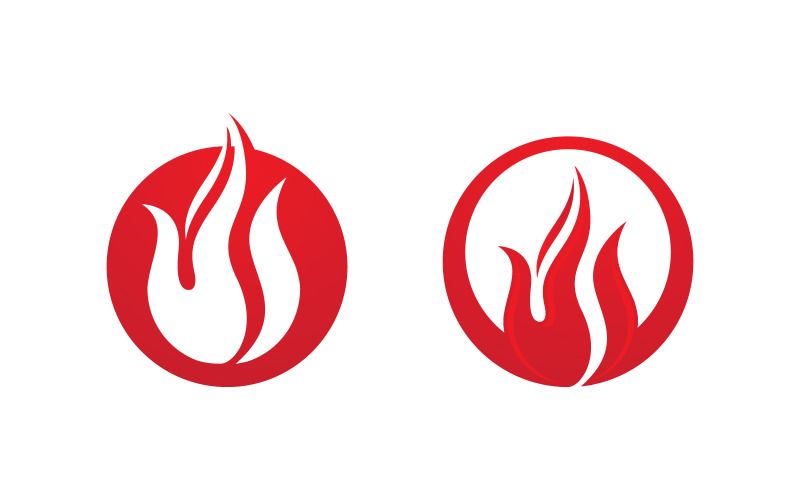 Flammor Logo ikon illustration vektor designmall vv.73