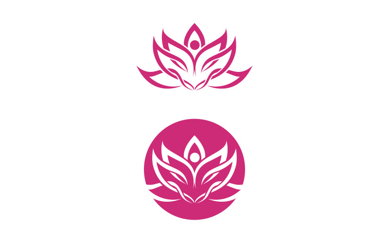Fleur de lotus Logo Salon de beauté Cosmétique soins de la peau vecteur icône conception v.110