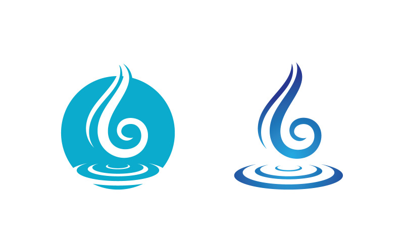 Illustrazione vettoriale del modello di logo idraulico a goccia d'acqua v.116