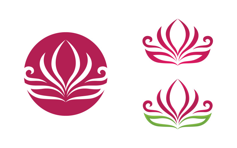 Lotusbloemlogo, schoonheidssalon, cosmetische huidverzorging, vectorpictogramontwerp v.108